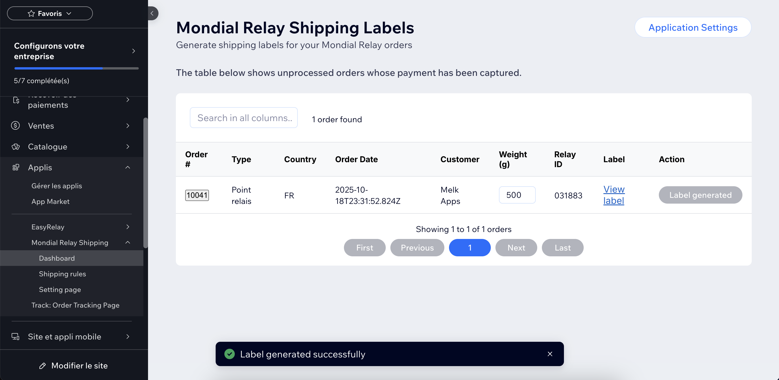 Select pickup point during checkout